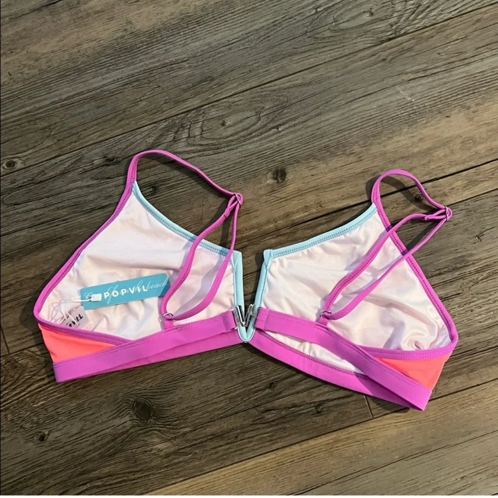 Colorblock Bikini Set - Pink and Purple Popvil - Picture 5 of 5